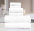 Micro Twist Towel 600 GSM 6 Pcs Towel Set 2 Bath +2 Hand+2 Face-Snow White
