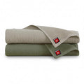 Fash Home Waffle Terry Fusion 2pc Bath Towel-75X150cm Full Large Size 100% Soft Cotton Super Luxurious | Quick Absorbent | Only for Premium Royal Elite Class Men/Women/Couples-Olive Green+CamelBeige