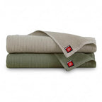 Fash Home Waffle Terry Fusion 2pc HandTowel-40X60cm Full Large Size 100% Soft Cotton Super Luxurious | Quick Absorbent | Only for Premium Royal Elite Class Men/Women/Couples-OliveGreen & CamelBeige