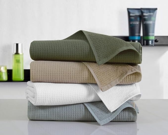 Fash Home Waffle Terry Fusion 4 pc Combo Bath Towel-75X150cm-Full Large Size 100% Soft Cotton Super Luxurious | Quick Absorbent | Only for Premium Royal Elite Class Men/Women/Couples