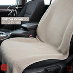 FASH Home Office Chair Towel | Luxury Car Seat Towel Cover | 100% Superfine Cotton | 550 GSM Large Size with Tie Knot | Beige | Pack of 1