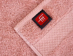Micro Twist Towel 600 GSM 6 Pcs Towel Set 2 Bath +2 Hand+2 Face-Peacock Blue-Pastel Peach