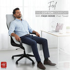 FASH Home Office Chair Towel | Luxury Car Seat Towel Cover | 100% Superfine Cotton | 550 GSM Large Size with Tie Knot | Silver White | Pack of 4