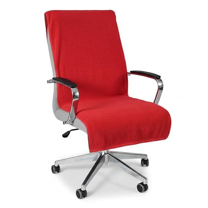 FASH Home Office Chair Towel | Luxury Car Seat Towel Cover | 100% Superfine Cotton | 550 GSM Large Size with Tie Knot | Maroon Red | Pack of 4