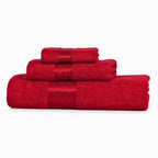 100% Cotton Super & Soft Towel Collection Set of 3 (Bath + Hand + Hand) 500 GSM Large Size (Maroon)