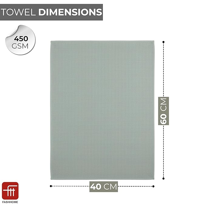 Fash Home Waffle Terry Fusion 4pc HandTowel-40X60cm Full Large Size 100% Soft Cotton Super Luxurious | Quick Absorbent | Only for Premium Royal Elite Class Men/Women/Couples- Multipack