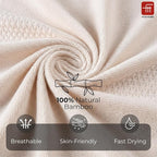 100% Natural Bamboo Towel 500 GSM Solid Hand Towel Pack of 4(40x60) (Pearl Peach)