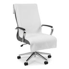 FASH Home Office Chair Towel | Luxury Car Seat Towel Cover | 100% Superfine Cotton | 550 GSM Large Size with Tie Knot | Silver White | Pack of 4