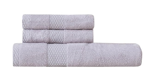 100% Natural Bamboo Towel 550 GSM 3 Pcs Towel Set (1 Bath75X150 +2 Hand 40x60) (Sea Sand)