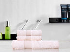 100% Natural Bamboo Towel 550 GSM 3 Pcs Towel Set (1 Bath75X150 +2 Hand 40x60) (Pearl Peach)