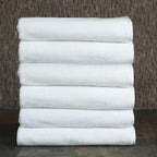 Cotton Premium Hotel Plain Bath Towel 550 GSM (Set of 2, White)