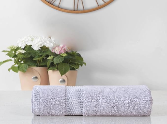 Fash Home-100% Bamboo Loops Luxury Bath Towel-550 GSM|Large Size-75X150 cm|Super Soft|Quick Absorbent|Natural antibacterial towel ideal Gift Set for new born, sensitive skin teens ,Men, Women & Couples.
