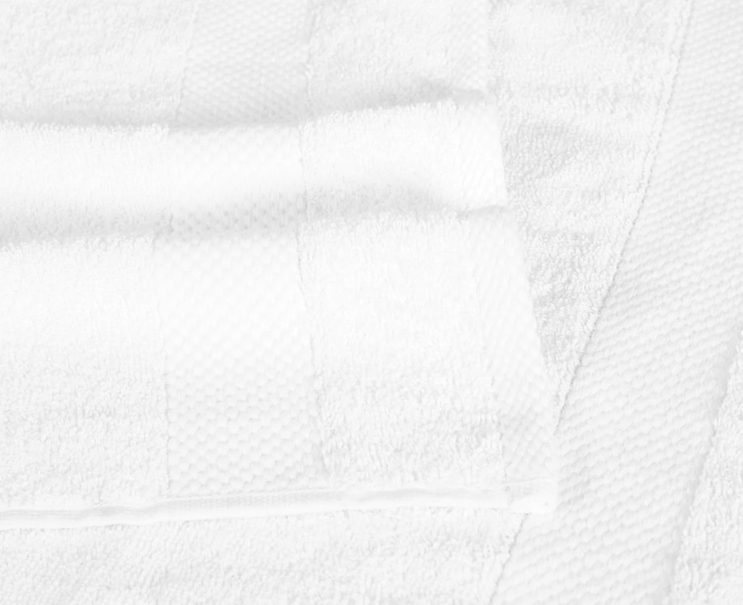 Fash Home 600 GSM Combed Cotton Hand Towel Set – 40x60 cm, Ultra Soft, Quick Dry & Highly Absorbent, 4 Pieces (White)