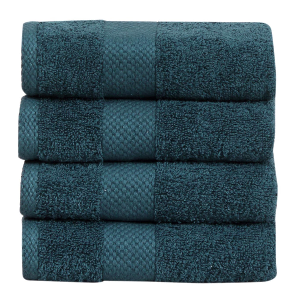Micro Twist Towel Set 600 GSM Premium 6 Pcs Combo 2 Bath 2 Hand 2 Face Towels Ultra Soft Super Absorbent Quick Dry Towel Set Peacock Blue for Home Gym Spa Travel