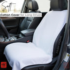 FASH Home Office Chair Towel | Luxury Car Seat Towel Cover | 100% Superfine Cotton | 550 GSM Large Size with Tie Knot | White | Pack of 1