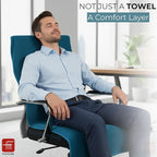 FASH Home Office Chair Towel | Luxury Car Seat Towel Cover | 100% Superfine Cotton | 550 GSM Large Size with Tie Knot | Teal | Pack of 1