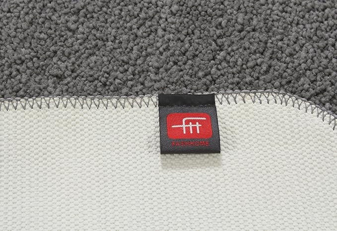 Fash Home Luxury 2000 GSM Microfiber Bathmat 40x60 cm, Ultra Soft, Highly Absorbent, Quick Drying, Non-Slip, Machine Washable, Durable for Bathrooms & Kitchens (Grey)