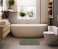 Fash Home Luxury Microfiber Bath Mat – Size 40x60 cm, 1500 GSM Ultra-Absorbent, Quick-Dry, Soft, Non-Slip, Machine Washable, Perfect for Bathroom, Shower, and Floor Use (Olive Green)