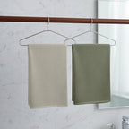 Fash Home Waffle Terry Fusion 2pc HandTowel-40X60cm Full Large Size 100% Soft Cotton Super Luxurious | Quick Absorbent | Only for Premium Royal Elite Class Men/Women/Couples-OliveGreen & CamelBeige