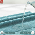 Micro Twist Towel 600 GSM 6 Pcs Towel Set 2 Bath +2 Hand+2 Face-Denim Blue