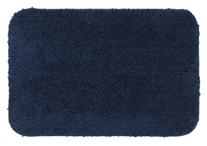 Fash Home Luxury 2000 GSM Microfiber Bathmat 40x60 cm, Ultra Soft, Highly Absorbent, Quick Drying, Non-Slip, Machine Washable, Durable for Bathrooms & Kitchens (Navy Blue)