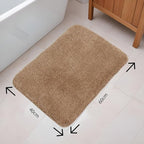 Fash Home Luxury 2000 GSM Microfiber Bathmat 40x60 cm, Ultra Soft, Highly Absorbent, Quick Drying, Non-Slip, Machine Washable, Durable for Bathrooms & Kitchens (Beige)