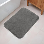 Fash Home Luxury 2000 GSM Microfiber Bathmat 40x60 cm, Ultra Soft, Highly Absorbent, Quick Drying, Non-Slip, Machine Washable, Durable for Bathrooms & Kitchens (Grey)