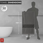 500 GSM 100% Cotton Highly Absorbent Super Luxury Large Couple Bath Towel Set (Grey,Beige,Teal & Red) Combo Pack of 4
