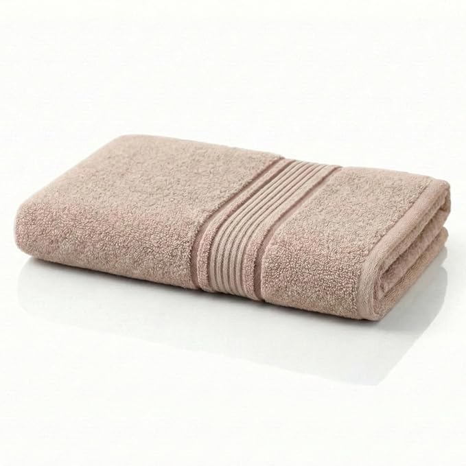 Fash Home 400 GSM Towel 70x140 cm – 1 Pc, Ultra Soft, Highly Absorbent, Quick Dry, Plush & Durable Cotton Bath Towel for Home, Gym & Spa (Beige)