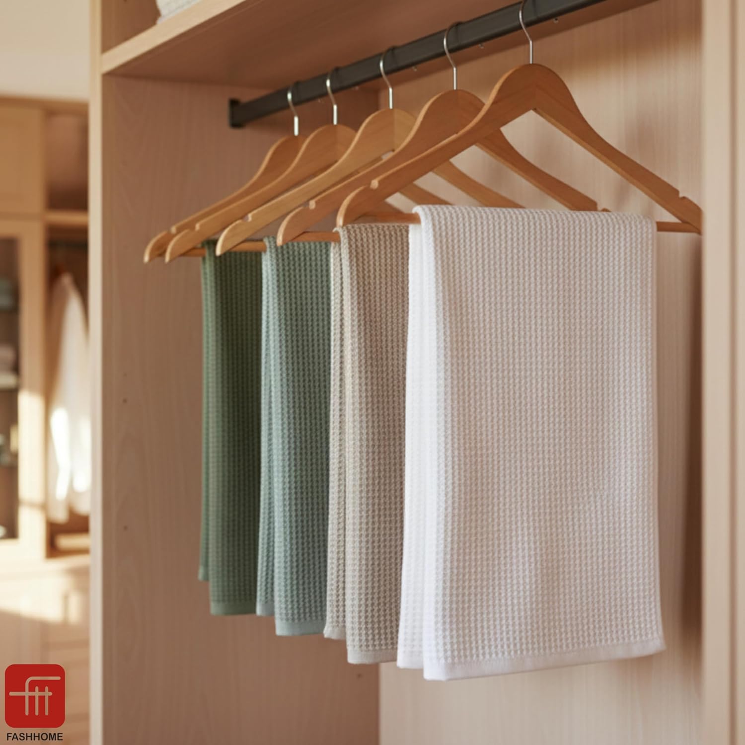 Fash Home Waffle Terry Fusion 4 pc Combo Bath Towel-75X150cm-Full Large Size 100% Soft Cotton Super Luxurious | Quick Absorbent | Only for Premium Royal Elite Class Men/Women/Couples