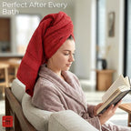 Fash Home 400 GSM Towel 70x140 cm – 1 Pc, Ultra Soft, Highly Absorbent, Quick Dry, Plush & Durable Cotton Bath Towel for Home, Gym & Spa (Maroon RED)