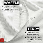 Fash Home Waffle Terry Fusion 4pc HandTowel-40X60cm Full Large Size 100% Soft Cotton Super Luxurious | Quick Absorbent | Only for Premium Royal Elite Class Men/Women/Couples- Multipack