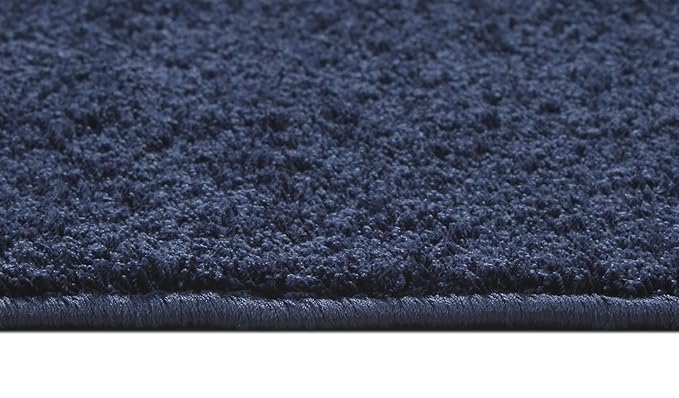 Fash Home Luxury Microfiber Bath Mat – Size 40x60 cm, 1500 GSM Ultra-Absorbent, Quick-Dry, Soft, Non-Slip, Machine Washable, Perfect for Bathroom, Shower, and Floor Use (Navy Blue)