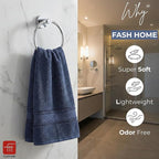 Fash Home 400 GSM Towel 70x140 cm – 1 Pc, Ultra Soft, Highly Absorbent, Quick Dry, Plush & Durable Cotton Bath Towel for Home, Gym & Spa (Navy Blue)