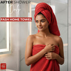 500 GSM 100% Cotton Highly Absorbent Super Luxury Large Couple Bath Towel Set (Grey,Beige,Teal & Red) Combo Pack of 4