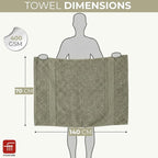 Fash Home 400 GSM Towel 70x140 cm – 1 Pc, Ultra Soft, Highly Absorbent, Quick Dry, Plush & Durable Cotton Bath Towel for Home, Gym & Spa (Olive Green)