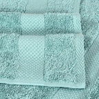 Fash Home 600 GSM Combed Cotton Hand Towel Set – 40x60 cm, Ultra Soft, Quick Dry & Highly Absorbent, 4 Pieces (Aqua Blue)