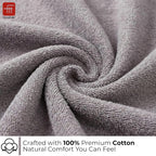 380 GSM 100% Cotton Highly Absorbent Light Weight Quick Dry Large Couple Bath Towel Set of 2 ( Grey&Teal)