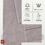 Fash Home 400 GSM Towel 70x140 cm – 1 Pc, Ultra Soft, Highly Absorbent, Quick Dry, Plush & Durable Cotton Bath Towel for Home, Gym & Spa (Grey)