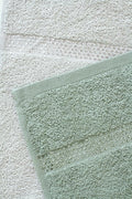 Quick Dry Star Border Bath Towel | 360 GSM Soft & Absorbent Solid Bath Towel | Lightweight & Skin-Friendly Towel for Everyday Use (2, Olive Green & Silver Grey)