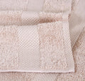 Fash Home 600 GSM Combed Cotton Hand Towel Set – 40x60 cm, Ultra Soft, Quick Dry & Highly Absorbent, 4 Pieces (Beige)