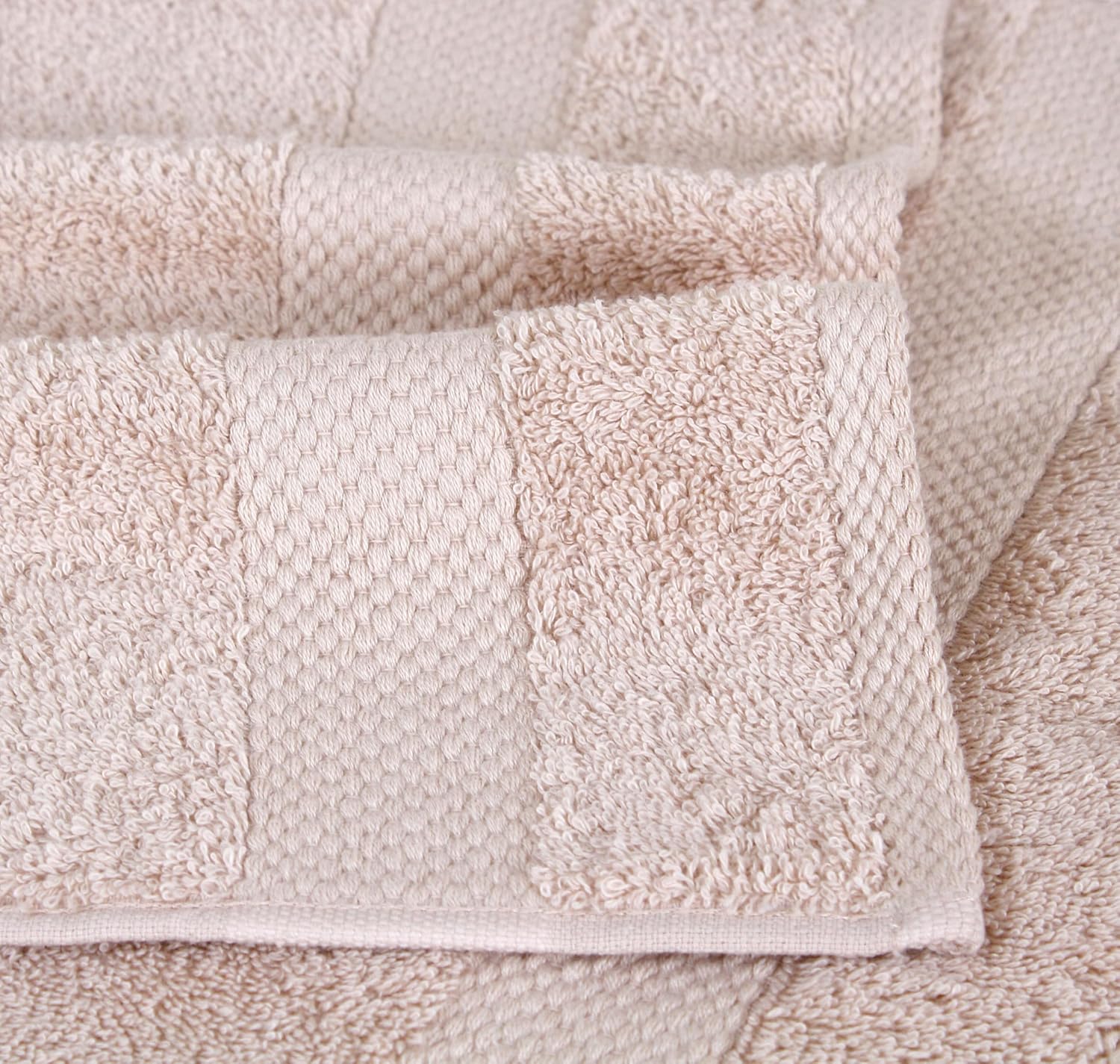 Fash Home 600 GSM Combed Cotton Hand Towel Set – 40x60 cm, Ultra Soft, Quick Dry & Highly Absorbent, 4 Pieces (Beige)