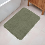 Fash Home Luxury Microfiber Bath Mat – Size 40x60 cm, 1500 GSM Ultra-Absorbent, Quick-Dry, Soft, Non-Slip, Machine Washable, Perfect for Bathroom, Shower, and Floor Use (Olive Green)