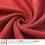 Fash Home 400 GSM Towel 70x140 cm – 1 Pc, Ultra Soft, Highly Absorbent, Quick Dry, Plush & Durable Cotton Bath Towel for Home, Gym & Spa (Maroon RED)