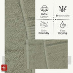 Fash Home 400 GSM Towel 70x140 cm – 1 Pc, Ultra Soft, Highly Absorbent, Quick Dry, Plush & Durable Cotton Bath Towel for Home, Gym & Spa (Olive Green)