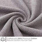Fash Home 400 GSM Towel 70x140 cm – 1 Pc, Ultra Soft, Highly Absorbent, Quick Dry, Plush & Durable Cotton Bath Towel for Home, Gym & Spa (Grey)