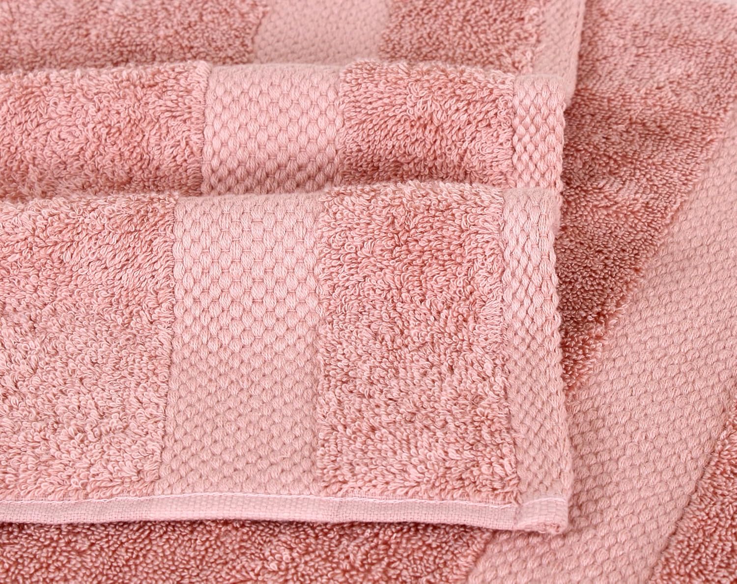 Fash Home 600 GSM Combed Cotton Hand Towel Set – 40x60 cm, Ultra Soft, Quick Dry & Highly Absorbent, 4 Pieces (Peach)