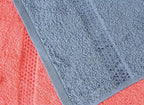 Quick Dry Star Border Bath Towel | 360 GSM Soft & Absorbent Solid Bath Towel | Lightweight & Skin-Friendly Towel for Everyday Use (2, Deep Blue & Red)