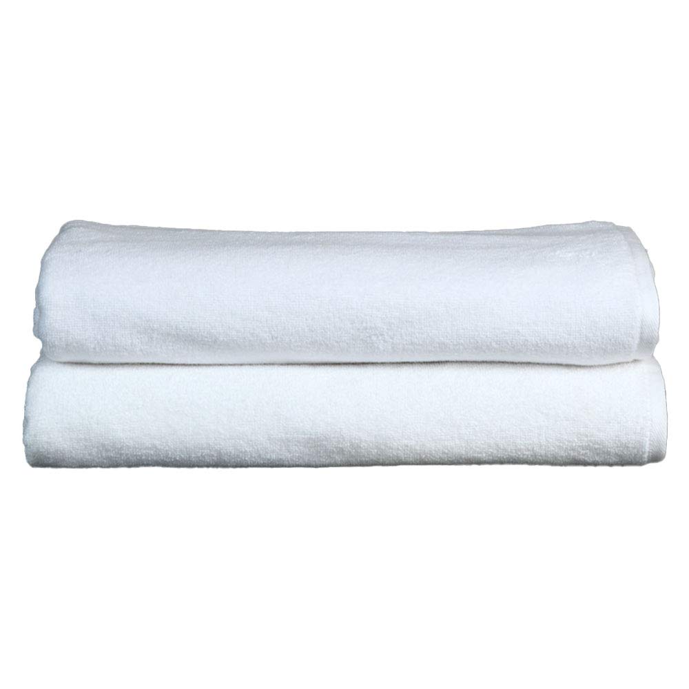 Fash Home International Cotton Luxury Hotel Plain Bath Towel 640 GSM (Set of 2, White)