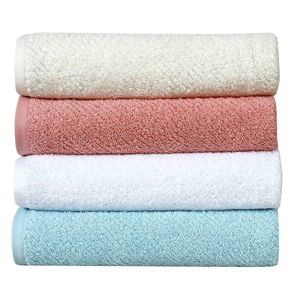 Fash Home International 500 GSM 100% Cotton Highly Absorbent Super Luxury Large Bath Towel Set (70x140_cm.) (Aqua Blue, White, Pink, Cream)